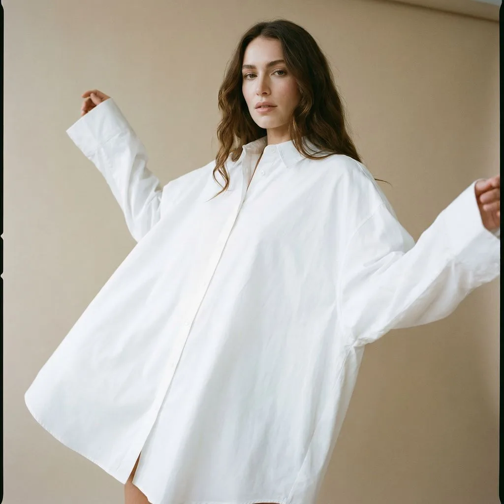 Camicia bianca morbida, un look donna leggero e spontaneo